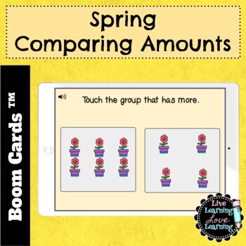 Preview of Comparing Numbers 1 to 10 Spring Boom Cards