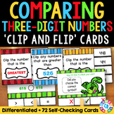 2nd Grade Place Value Comparing 3 Digit Numbers Task Cards