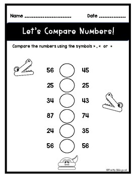 Comparing Numbers by Pretty Bilingual | TPT