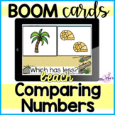 Comparing Numbers: Beach Themed- Boom Cards