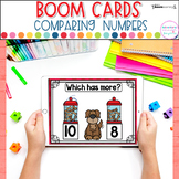Comparing Numbers Game Boom Cards™ Digital Activity Kinder