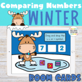 Comparing Numbers Boom Cards | Winter Digital Game