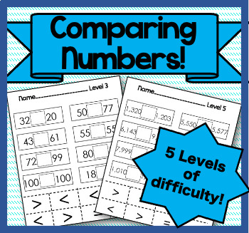 Preview of Comparing Numbers Cut and Paste Activity
