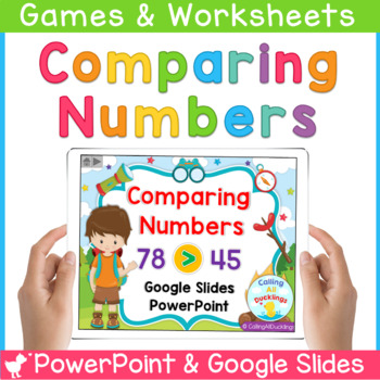 Preview of Comparing Numbers Digital Centers | PowerPoint and Google Slides