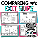 Comparing 2 digit Numbers Exit Slips Exit Tickets Assessme