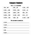 Comparing Numbers & Expanded Form Math Worksheet
