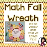 Comparing Numbers Fall Wreath Activity