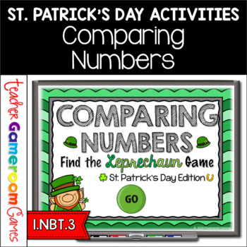 Preview of Comparing Numbers Find the Leprechaun St. Patrick's Day Powerpoint Game