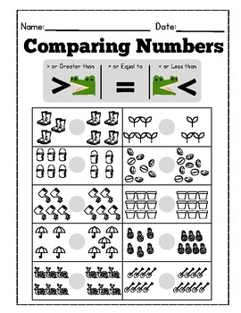 Comparing Numbers Freebie (Greater Than, Less Than and Equal To)