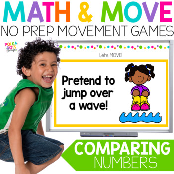 Preview of Comparing Numbers Game | Greater Than Less Than Worksheets | MATH AND MOVE