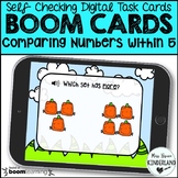 Comparing Numbers- Greater Than, Less Than #0-5 Boom Cards