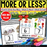 Comparing Numbers MORE or LESS Count Objects CHRISTMAS Tas