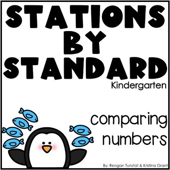 Preview of Comparing Numbers Math Stations Kindergarten
