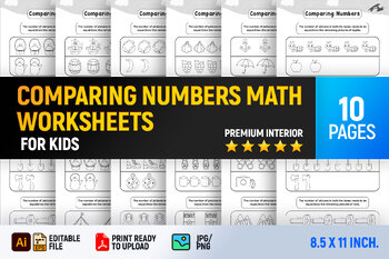 Preview of Comparing Numbers Math Worksheets Vol-2