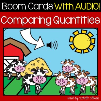 Preview of Math Boom Cards - Counting Games for Comparing Numbers to 10 & More and Less