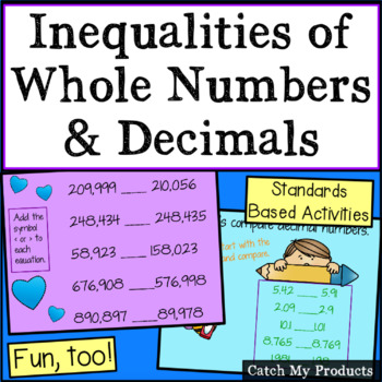 Preview of Comparing Decimals Activities