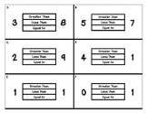 Comparing Numbers Scoot 1-10 w/ No Symbols