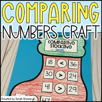 Preview of Christmas Comparing Numbers Craft