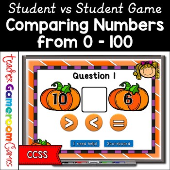 Preview of Comparing Numbers Fall Student vs Student Powerpoint Game