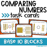 Comparing Numbers Task Cards - Base 10 Blocks