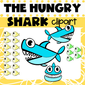 Preview of Comparing Numbers - The Hungry Shark Clipart (Free for a LIMITED TIME)
