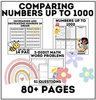 Preview of Comparing Numbers Up To 1000 | Lessons, Worksheets & Booklets | Math Practice