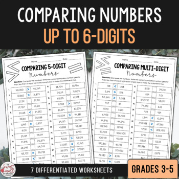 Preview of Comparing Numbers up to Hundred Thousands Worksheets