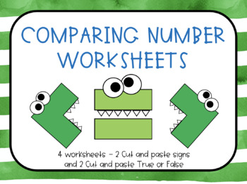 Comparing Numbers Worksheets by EKS Designs | Teachers Pay Teachers