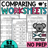 Comparing Numbers Worksheets Greater than, Less than, Equa