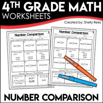 Preview of Comparing Numbers (Greater Than, Less Than) Worksheets
