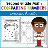 Comparing Numbers Worksheets Second Grade Math No Prep Printables