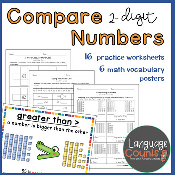 Preview of Comparing Numbers and 10 and 1 more/less- 1st Grade