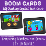 Comparing Numbers and Groups 1 to 10 Boom Cards™ BUNDLE - 