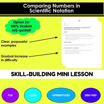 Preview of Comparing Numbers in Scientific Notation Mini-Lesson
