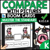 Comparing Numbers to 10 Boom Cards K.CC.C.6 No Prep Kinder