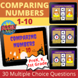 Boom Cards Comparing Numbers to 10 Halloween