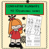 Comparing Numbers to 10 (christmas theme)