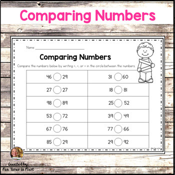 comparing numbers to 100 first grade free by fun times in first