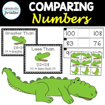 Preview of Comparing Numbers to 120: Greater Than, Less Than, and Equal Alligators