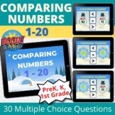 Comparing Numbers to 20 Boom Cards Distance Learning