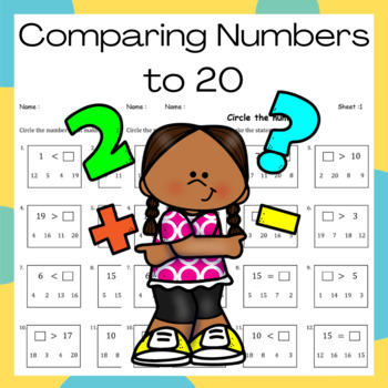 Preview of Comparing Numbers to 20 Worksheets