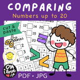 Comparing Numbers to 20 for First Grade Math Printable Wor