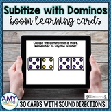 Subitizing Boom Cards ™ | Comparing Numbers with Dominos D