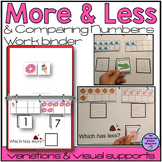 Comparing Numbers with Ten Frames Binder set for Autism an
