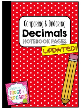 Preview of Comparing & Ordering Decimals Notebooks Pages