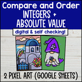 Comparing & Ordering Integers & Absolute Value Pixel Art