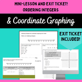 Comparing, Ordering Integers & Coordinate Graphing Mini Le