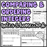 Comparing & Ordering Integers | Notes & Homework or Practice