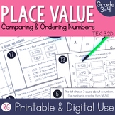 Comparing and Ordering Numbers Comparing Numbers Task Card