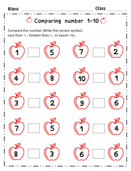 Comparing & Ordering Numbers up to 20 by Sunshine Kiddies | TPT